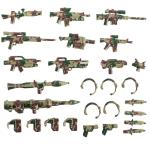 Mini figures combat and weapons accessories military shotgun sniper building