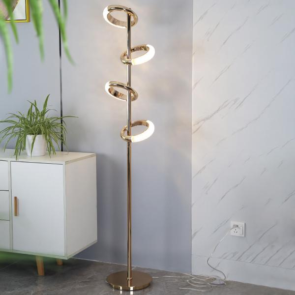 Buy cheap Living Room Floor Lamp Bedroom Minimalist Light Luxury Nordic Net Red Ins Design gold floor lamp(WH-MFL-82) from wholesalers