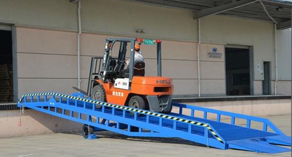 Buy cheap 8 ton capacity china hydraulic mobile dock yard ramp for forklift from wholesalers
