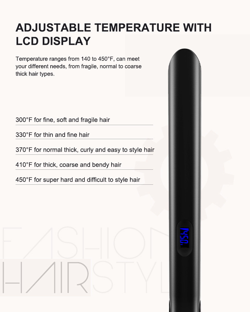 Ceramic Tourmaline Titanium Dual Voltage Infrared Flat Iron 2 In 1 Straightener