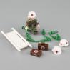 Buy cheap WW2 military British German soldier mini figure accessories helmet medical suitcase building block from wholesalers