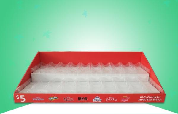 Buy cheap Red Matt Finish Kid Watch Cardboard Display Trays Easy To Degraded Material from wholesalers