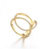 Buy cheap Gemnel new arrivals minimalist jewelry 18k gold plated shell pearl cubic zircon stacking ring from wholesalers
