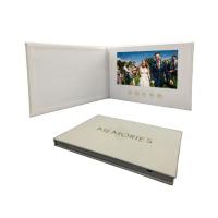 Buy cheap New material LCD video wedding invitation card linen video album with big product