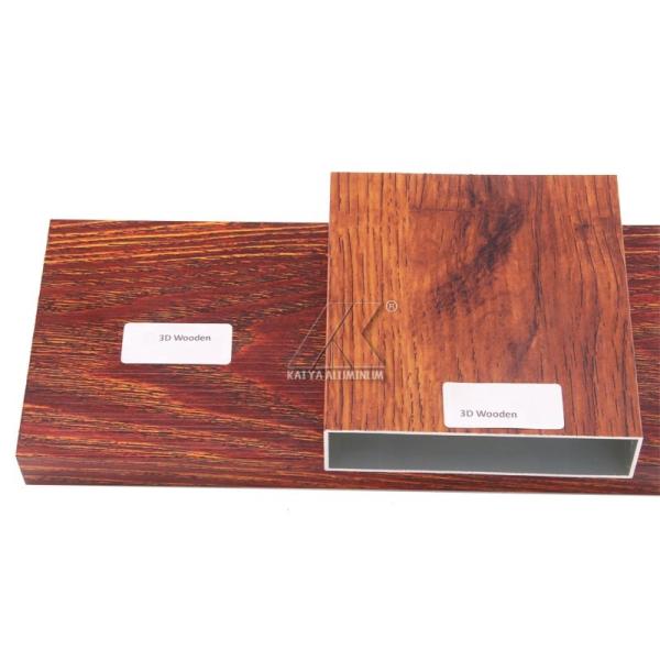 Buy cheap 4d Wooden Effect Large Construction Metal Timber Batten Aluminium Tube Profiles Rectangular from wholesalers