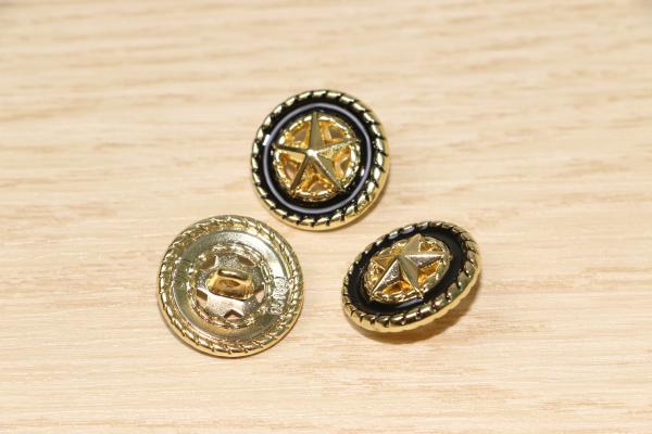 Buy cheap Hollow Out Star Gold Buttons For Coat 18mm WIdth Multicolored from wholesalers