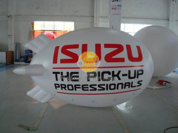 Inflatable 0.18mm PVC Helium Zeppelin , Exhibition Digital Printing Helium