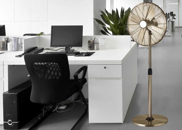 Buy cheap Vintage Retro Standing Fan with Brushed Nickel Finish 3 Speed Adjustable Height from wholesalers