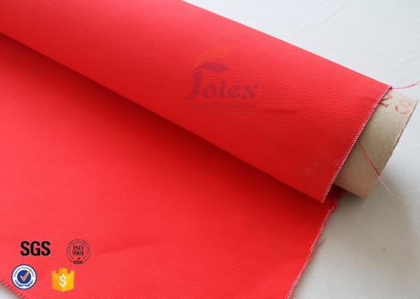 Buy cheap 2523 Red Acrylic Coated Fiberglass Fabric Industrial Fire Blanket / Curtain from wholesalers