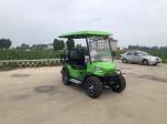 Customizable 4-Seater Bright Green Electric Golf Cart for Scenic Spots or