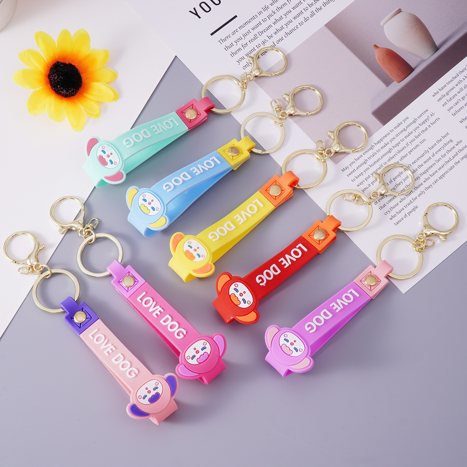 Silicone Bangle Key Ring Bracelet Keychain Holder For Women Girls Wristlet Round Keyring