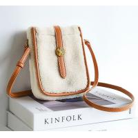 Buy cheap OEM Lamb Fur Plush PU Phone Bag BSCI Mini Crossbody Phone Bags product