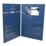 Folded Paper LCD Brochure Card 1200g Hard Cover Music HD Screen For Advertisemen