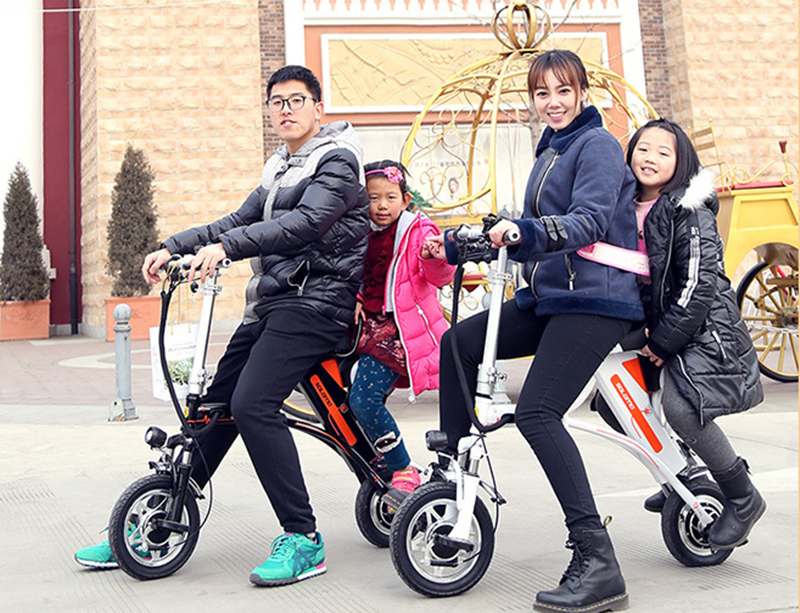 Small Electric Vehicle 200-250W Brushless Motor Foldable Two Seats Easy to Bring