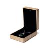 Buy cheap Jewelry Package Hanhong Gold Leather LED Ring Box with Silk Screen Print and Light from wholesalers