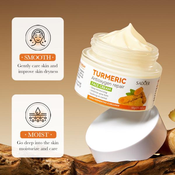 Buy cheap 50G Turmeric Facial Cream Skin Care Whitening Acne Treatment Face Cream from wholesalers