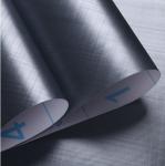 0.15mm Waterproof Black Metallic Wallpaper Oil Resistant Stainless Contact Paper