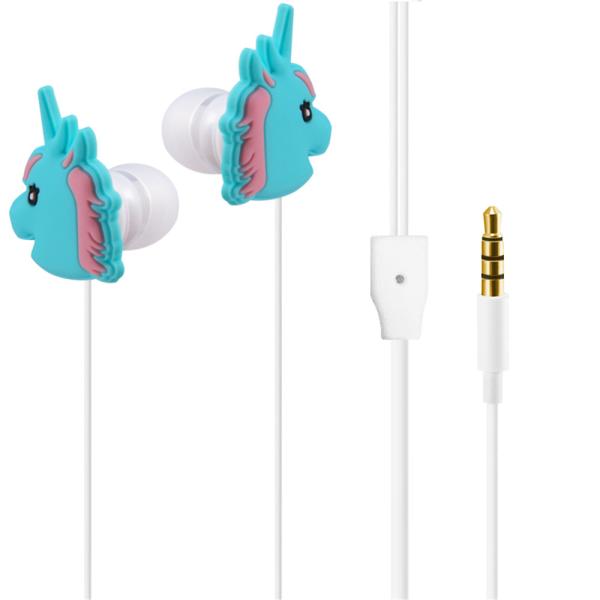 Buy cheap PVC Customized Promotional Gifts Cartoon Unicorn Earphone Wired Stereo Animal Shaped from wholesalers