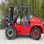 Four Wheel Electric Forklift 4X4 Integrated Rough Terrain 4.5t Forklifts