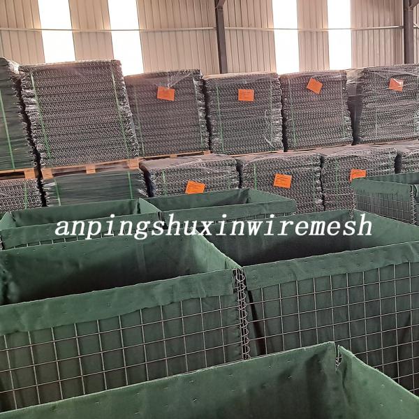 Buy cheap Green Galvanized Hesco Bastion Military Sand Wall from wholesalers