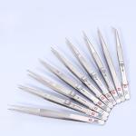Stainless Steel Jewelry Tools 16.5cm Lockable Straight Tweezers With Grooves