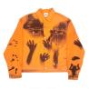 Buy cheap Jacket Button Orange Men′s Jackets & Coats Full Over Digital Printed Distressed Denim Jacket from wholesalers