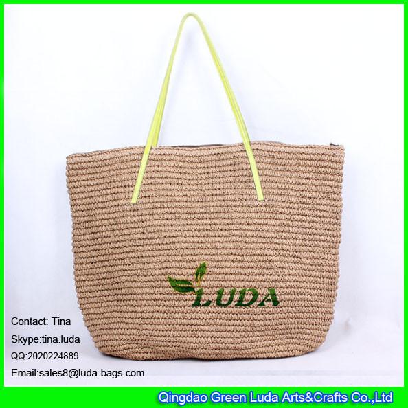 Buy cheap LUDA crochet large women paper straw beach bag from wholesalers