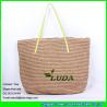 Buy cheap LUDA light brown straw handbag fashion paper straw crochet tote bag from wholesalers