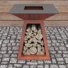 Buy cheap Trapezoid Base Corten Steel BBQ Grill Fire Pit Charcoal Burning Camping from wholesalers