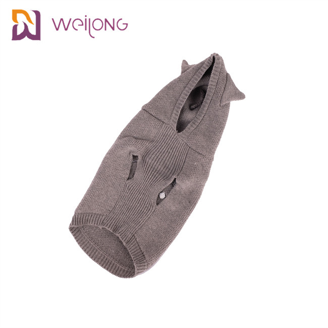 Acrylic Cloth Dog Hoodie Embroidered Knit Pet Sweater Knitted Cat Jumper