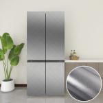 0.15mm Waterproof Black Metallic Wallpaper Oil Resistant Stainless Contact Paper