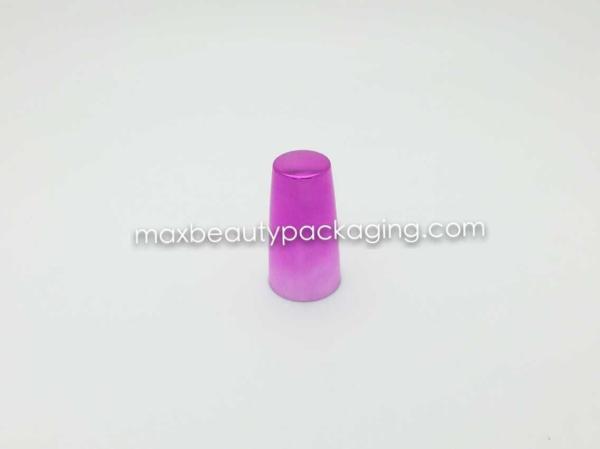 Buy cheap N2034 nail polish cap nail polish packaging plastic cap UV coating metalized pink gradient color finish from wholesalers