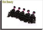 8 Inch Grade 6A Virgin Hair / Big Curl Brazilian Human Hair Extensions