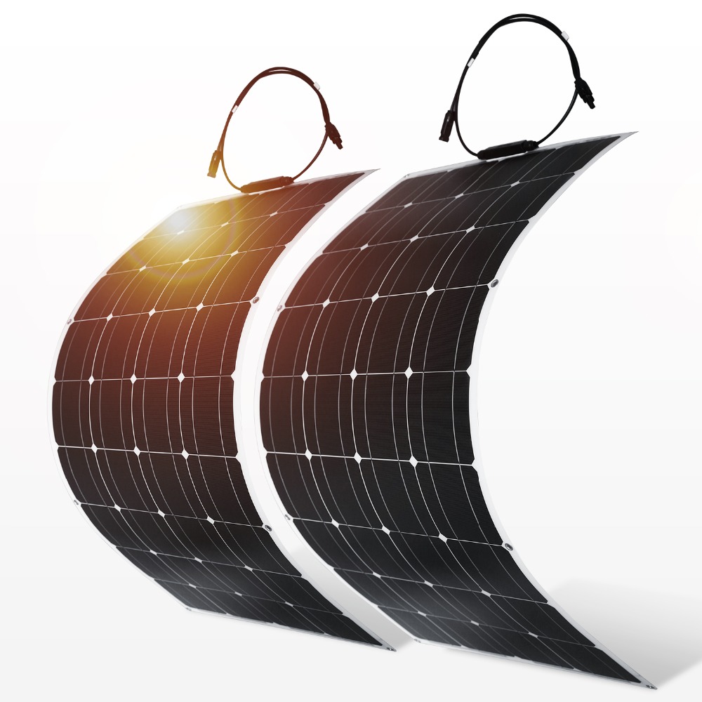 156*156 Mono Cell ETFE 100 Watt Curved Solar Panels For Solar Energy Applications
