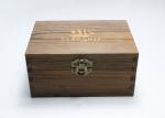 Retro Vintage Handmade Wooden Jewelry Box , Pine Unfinished Wood Box with dark