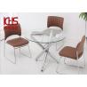 Buy cheap Luxury Customized Modern Kitchen Dining Tables Ivory White Glass Topped End Tables from wholesalers