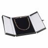 Buy cheap Black Faux Leather Jewelry Box Snap Tab Necklace Gift Box from wholesalers
