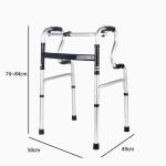 Indoor Crutches And Walkers Fracture Recovery Aluminum Walker With 2 Wheels