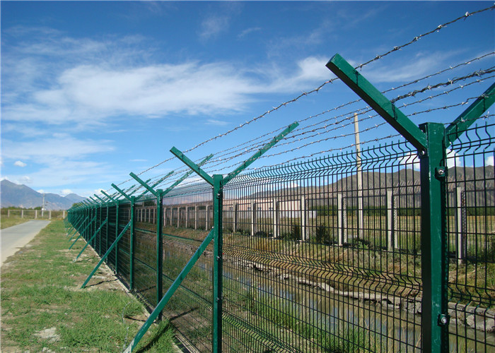 Galvanized Steel Airport Security Fencing / Security Fence For Nuclear Power Station