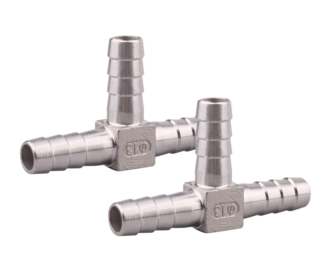 Female Stainless Steel Hose Barb 3 Way Tee T Shape Barbed 1/2 inch Union Home Brew Fitting