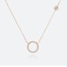 Buy cheap Gold Plated S925 Silver Circle Pendant CZ Necklace for Women 925 Sterling Silver from wholesalers