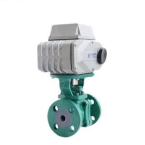 Buy cheap Carbon Steel Cast Iron Fluorine Electric Ball Valve For Acid Alkali Liquid from wholesalers