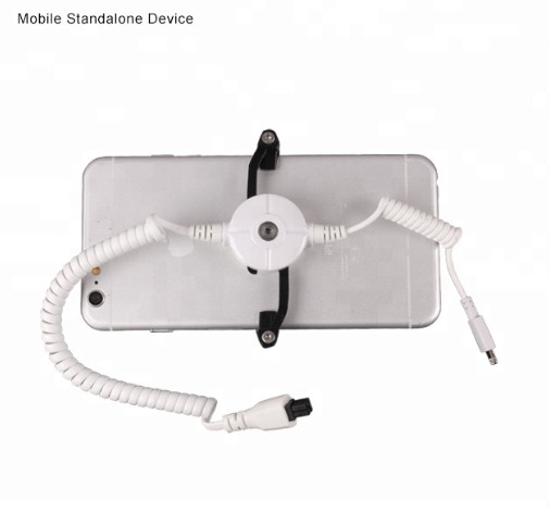 Cell phone anti-theft display device, mobile phone display security stand, retail anti-theft alarm device