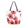 Buy cheap Natural Designer Canvas Tote Handbags Striped Floral Pattern With Leather Straps from wholesalers