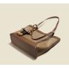 Buy cheap ODM Ladies Tote Handbag 32cm 27cm Old Khaki Leather Bags from wholesalers
