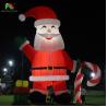 Buy cheap Glowing Inflatable Santa Claus Ornament 33ft Cartoon Giant With LED Lights For Christmas Garden Party Decor from wholesalers