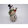 Buy cheap Colorful Polyresin Crafts Christmas Snowman LED Lamp On JOY Hollow Figurines from wholesalers