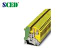 Buy cheap Width 6.2mm  Din Rail Terminal Blocks  Ground Type AWG 30 - 10 Rail Transportation from wholesalers