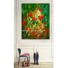 Buy cheap Colorful Abstract Floral Painting Hand - Painted With Texture Customized Size Or Color from wholesalers