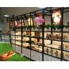 Buy cheap Metal Wooden Food Store Shelving LED Light Bread Display Rack With Three Layer from wholesalers